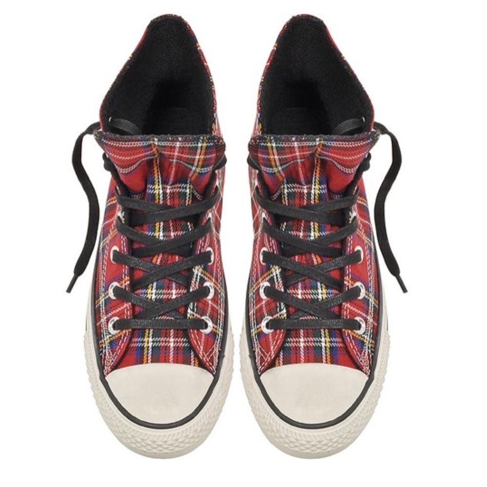 Rare Tartan Textile Converse Hi-Tops